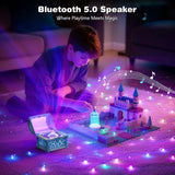 Treasure Chest Projector Night Light Bluetooth Speaker Galaxy Aurora Projection Lamp Ambient Northern Light for Room Decoration
