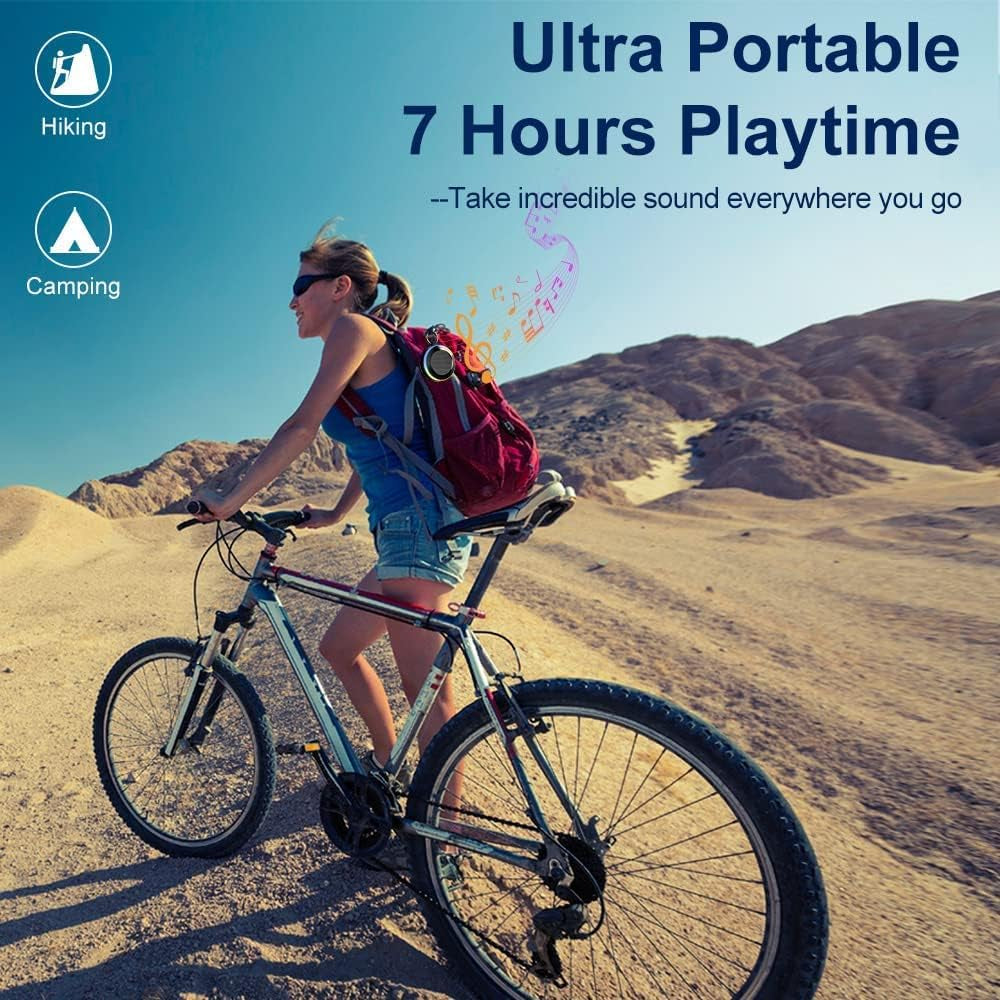 Experience Ultimate Sound Anywhere with Our IPX7 Waterproof Bluetooth Shower Speaker - Portable Mini Speaker with Subwoofer for Beach, Hiking, and Pool Parties!