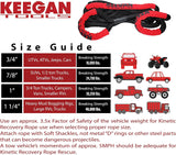 KEEGAN TOOLS 1.25"X30' Kinetic Energy Recovery Rope 46000 Lbs Tow Rope Carry Bag