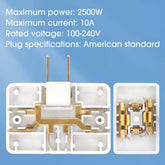 Transform Your Power Access with the 3-Port 180 Degree Rotatable US Plug Socket Converter - Perfect for Travel and Home Use!
