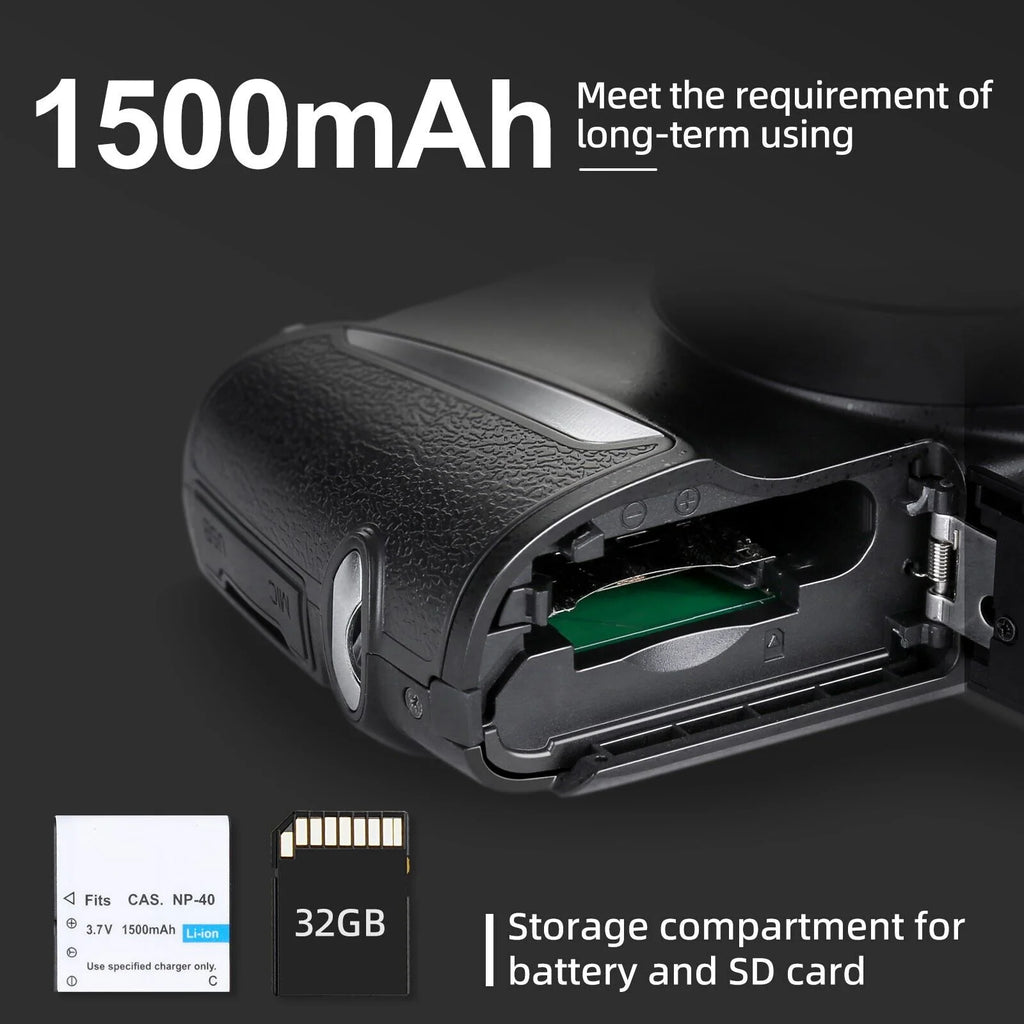 HHD 4K Video Camera 48MP Vlogging Camera